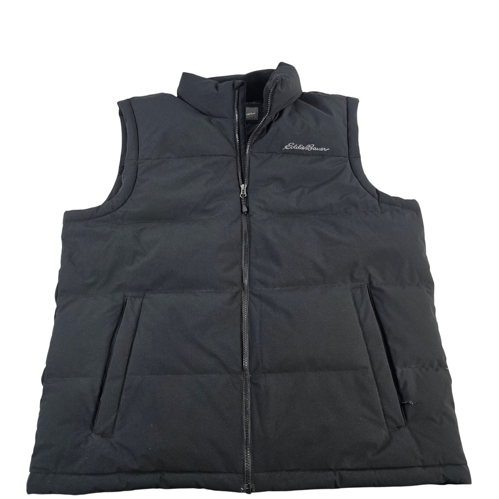 Eddie Bauer Men's EB550 Black Down Puffer Vest XL Insulated